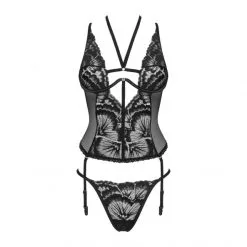 Obsessive Corset Alessya -Fetish bdsm boutique alessya corset et string noir 5