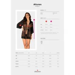 Obsessive Peignoir Allunes -Fetish bdsm boutique allunes peignoir noir 5