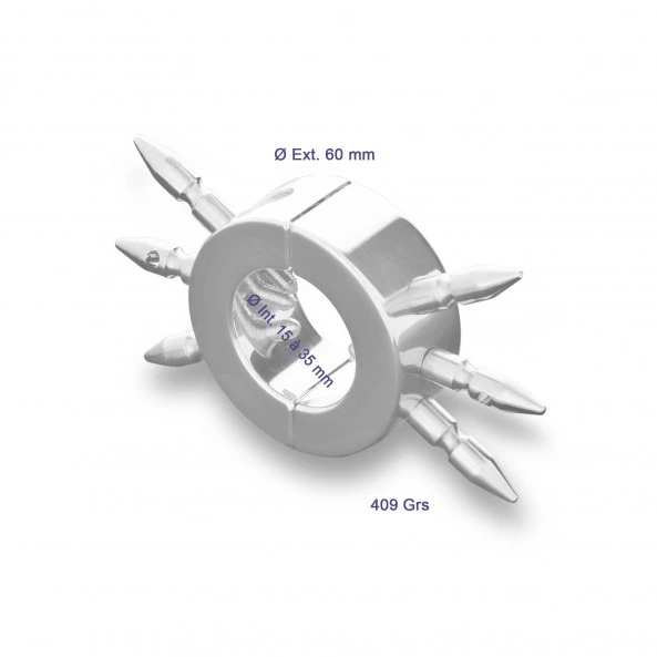 Shots Toys Anneau Cockring Métallique Ball With Spikes 7 Shots Toys Anneau Cockring Métallique Ball With Spikes – Image 5
