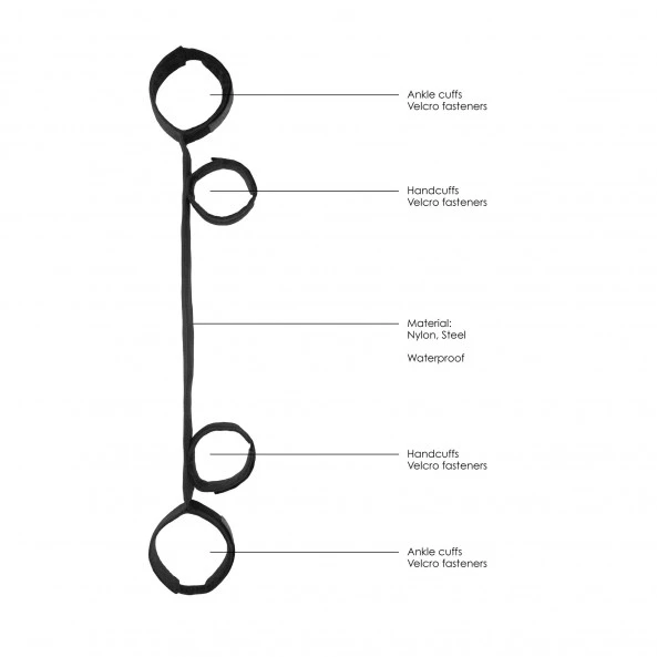 Ouch! Barre D'Écartement Avec Menottes 7 Ouch! Barre D'Écartement Avec Menottes – Image 5