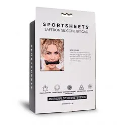 Sportsheets Bâillon Mors Silicone Bit Gag Saffron -Fetish bdsm boutique billon mors silicone bit gag saffron 05