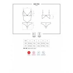 Obsessive Body 820-TED -Fetish bdsm boutique body obsessive noir 820 grille tailles