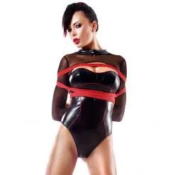 Demoniq Body Vinyle Manche Longue AIMI -Fetish bdsm boutique body vinyle manche longue demoniq aimi 5