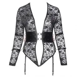 Cottelli Bondage Body Ouvert Grande Taille Dentelle Et Menottes -Fetish bdsm boutique body ouvert grande taille cottelli bondage 03