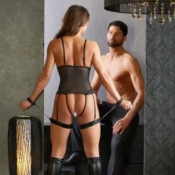 Cottelli Bondage Body Ouvert Jarretelle Et Menottes -Fetish bdsm boutique body ouvert jarretelle menotte cottelli bondage 04