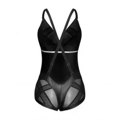 Noir Handmade Combishort Promiscous F107 - 3XL -Fetish bdsm boutique body promiscous f107 noir handmade 4