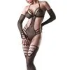 Grey Velvet Ensemble Body Résilles 3 Pièces -Fetish bdsm boutique body resille 3pieces grey velvet