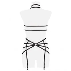 Grey Velvet Ensemble Body Harnais Et String -Fetish bdsm boutique body string harnais grey velvet 6