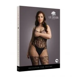 LE DÉSIR Bodystocking Lace And Fishnet Queen Size -Fetish bdsm boutique bodystocking lace and fishnet le desir 03