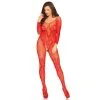 LEG AVENUE Bodystocking à Manches Longues Ouverte -Fetish bdsm boutique bodystocking leg avenue ouverte rouge 1
