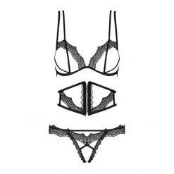 Obsessive Ensemble 3 Pièces Ouvert Bravelle 9 Obsessive Ensemble 3 Pièces Ouvert Bravelle -Fetish bdsm boutique bravelle set3 noir 03
