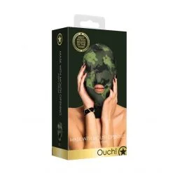 Ouch! Cagoule Ouverture Bouche Army Theme -Fetish bdsm boutique cagoule ouverture bouche army theme ouch 03