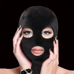 Ouch! Cagoule Ouverture Yeux Et Bouche Velvet -Fetish bdsm boutique cagoule ouverture yeux et bouche vv 04