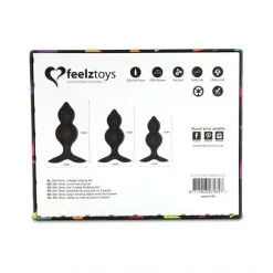 FeelzToys Coffret 3 Plugs Anal Bibi Twin -Fetish bdsm boutique coffret plug anal bibi twin noir 04