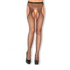 LEG AVENUE Collant Résille Porte-Jarretelle Incrusté De Brillants