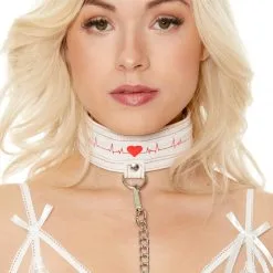 Ouch! Collier Avec Laisse Nurse Theme -Fetish bdsm boutique collier laisse nurse theme ouch 02