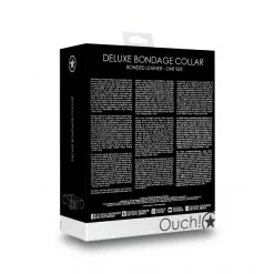 Ouch! Collier à Anneaux Deluxe Cuir -Fetish bdsm boutique collier a anneau deluxe cuir noir 04