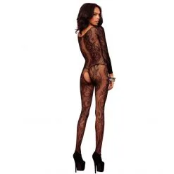 LEG AVENUE Combinaison Résille Florale -Fetish bdsm boutique combinaison catsuit resilleflorale dos leg avenue