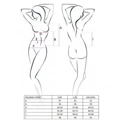 Passion Corset Et String Paloma -Fetish bdsm boutique corset et string paloma passion blanc tailles