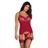Obsessive Guêpière Rosalyne -Fetish bdsm boutique corset rosalyne cerise obsessive 01