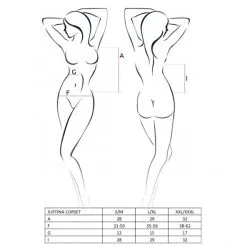 Passion Corset Et String Justina -Fetish bdsm boutique corset seins nus justina passion noir 03