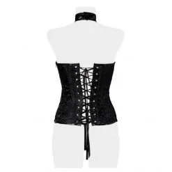 Grey Velvet Corset Collier -Fetish bdsm boutique corset collier 6