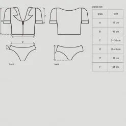 Obsessive Costume De Policière -Fetish bdsm boutique dguisement policre sexy obsessive police set tailles