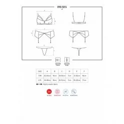 Obsessive Ensemble 3 Pièces 818-SEG -Fetish bdsm boutique ensemble 3pieces obsessive 818 seg noir grille des tailles