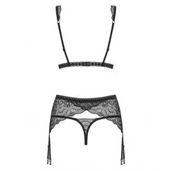 Obsessive Ensemble 3 Pièces Firella -Fetish bdsm boutique ensemble lingerie firella obsessive noir 04
