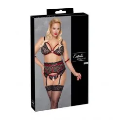 Cottelli Bondage Ensemble Lingerie Grande Taille En Rouge Et Noir -Fetish bdsm boutique ensemble lingerie grande taille rouge et noir cottelli bondage 05