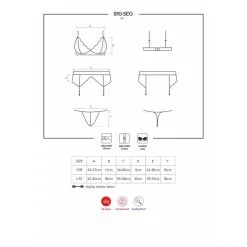 Obsessive Ensemble 3 Pièces 810-SEG -Fetish bdsm boutique ensemble lingerie obsessive 810 seg tailles