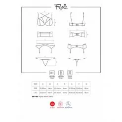 Obsessive Ensemble Frivolla -Fetish bdsm boutique ensemble lingerie obsessive frivolla noir tailles