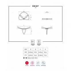 Obsessive Ensemble 2 Pièces 838-SET -Fetish bdsm boutique ensemble 2 pieces 838 set noir 5