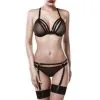 Grey Velvet Ensemble 3 Pièces -Fetish bdsm boutique ensemble 3 pieces grey velvet 15123