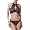 Grey Velvet Ensemble Dentelle 2 Pièces -Fetish bdsm boutique ensemble chaines 3 pieces 1 1