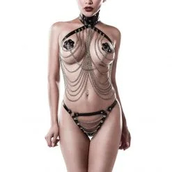 Grey Velvet Ensemble Chaînes 3 Pièces