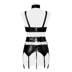 Grey Velvet Ensemble Chaines Et Rivet -Fetish bdsm boutique ensemble chaines et rivet 6