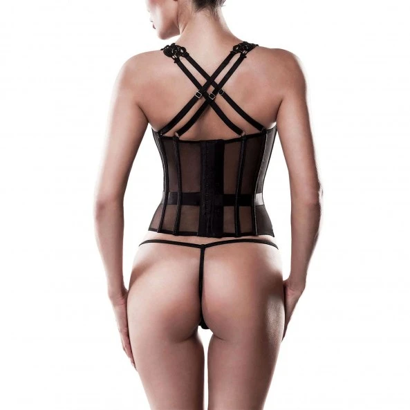 Grey Velvet Bustier Dentelle Crochet Et String 4 Grey Velvet Bustier Dentelle Crochet Et String – Image 2