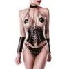 Grey Velvet Ensemble Corset 4 Pièces 1 Grey Velvet Ensemble Corset 4 Pièces -Fetish bdsm boutique ensemble corset 4 pieces 1