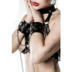 Grey Velvet Ensemble Cuir Et Chaines 5 Pièces 11 Grey Velvet Ensemble Cuir Et Chaines 5 Pièces -Fetish bdsm boutique ensemble cuir chaines grey velvet 4