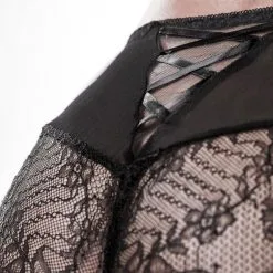 Grey Velvet Ensemble Dentelle Lacé -Fetish bdsm boutique ensemble dentelle 2 pieces 4