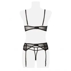 Grey Velvet Ensemble 5 Pièces Dentelles -Fetish bdsm boutique ensemble dentelle 5pieces grey velvet 6