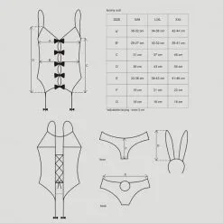Obsessive Déguisement De Lapine Rose -Fetish bdsm boutique ensemble lapin sexy rose femme obsessive infos tailles
