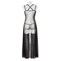 Grey Velvet Ensemble Nuisette Longue Erotique -Fetish bdsm boutique ensemble nuisette longue grey velvet 15264 6