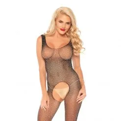 LEG AVENUE Bodystocking Résille Ouvert