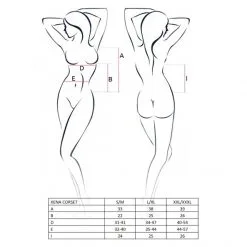 Passion Corset Et String Xena -Fetish bdsm boutique guepiere xena passion blanche tailles