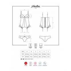 Obsessive Guêpière Heartina -Fetish bdsm boutique guepiere heartina noir 5