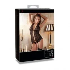 Abierta Fina Guêpière Ouverte + String -Fetish bdsm boutique guepiere ouverte string 7