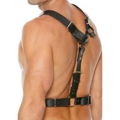 UOMO Harnais Twisted Bit -Fetish bdsm boutique harnais twisted bit uomo noir 03