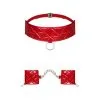 Obsessive Menottes Et Collier Hunteria -Fetish bdsm boutique hunteria menottes et collier rouge 1